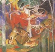Franz Marc Deer in the Forest i (mk34) oil painting picture wholesale